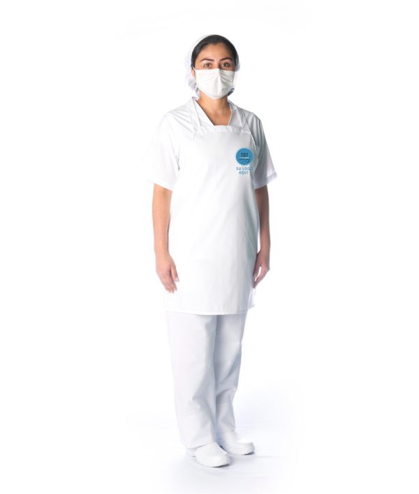 Traje de enfermería u hospitalario blanco Tipo 2