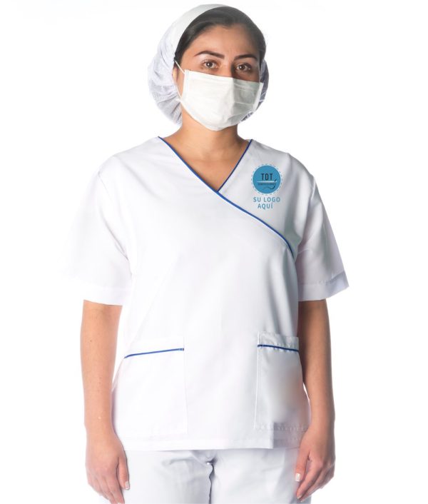 Traje de enfermería u hospitalario blanco Tipo 4